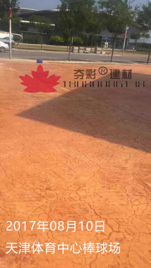 天津體育中心棒球場壓模壓花
